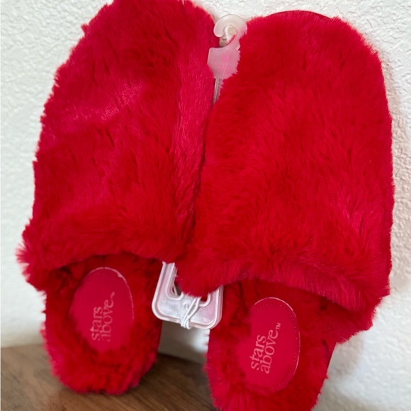 Nwt Women's Emily Puff Scuff Slippers - Stars Above red - Picture 8 of 8